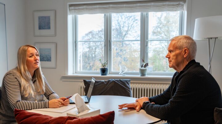 En samtale mellem behandler og patient